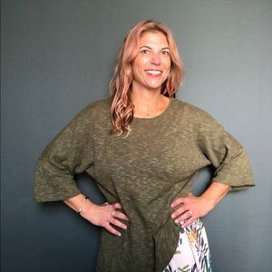 Project Oversized Olive Green Sweater for Women